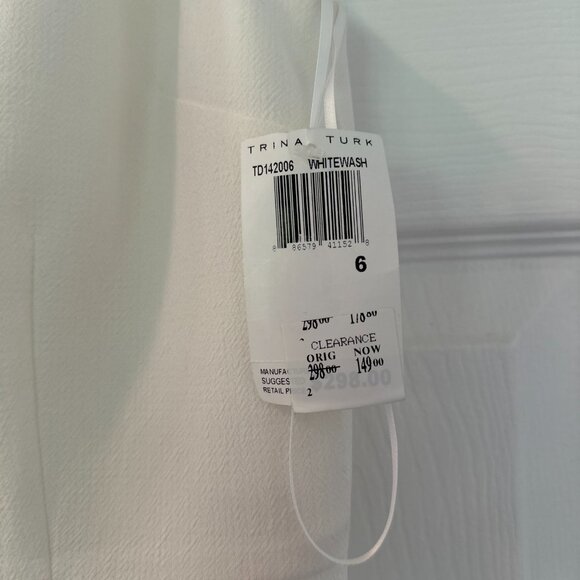NWT Trina Turk White Short Dress - Picture 2 of 3